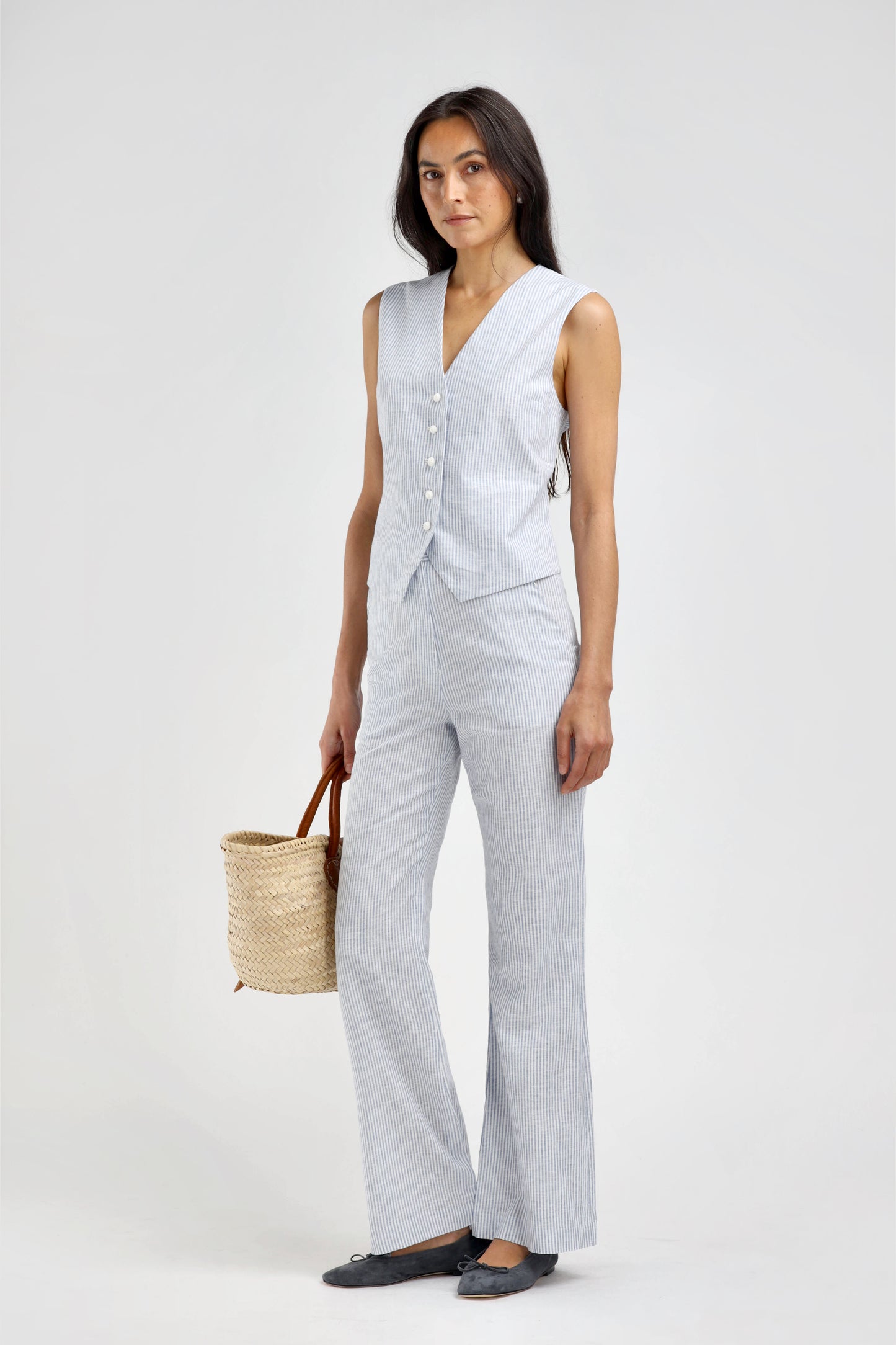 Helena Vest in Light Blue/White – Ladneri 