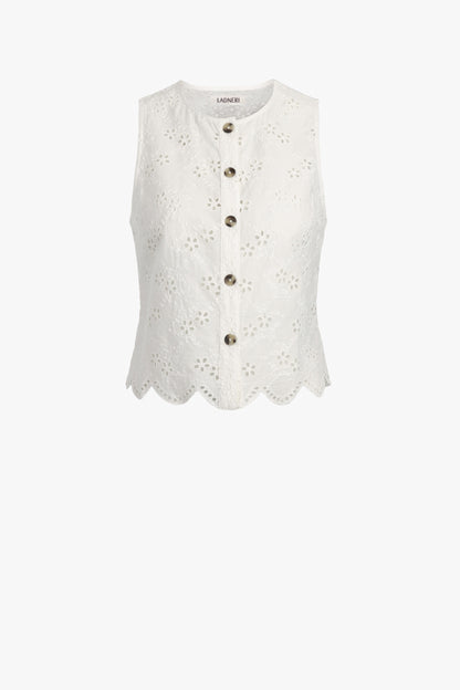 Louise Vest in White by Ladneri - Anita Hass