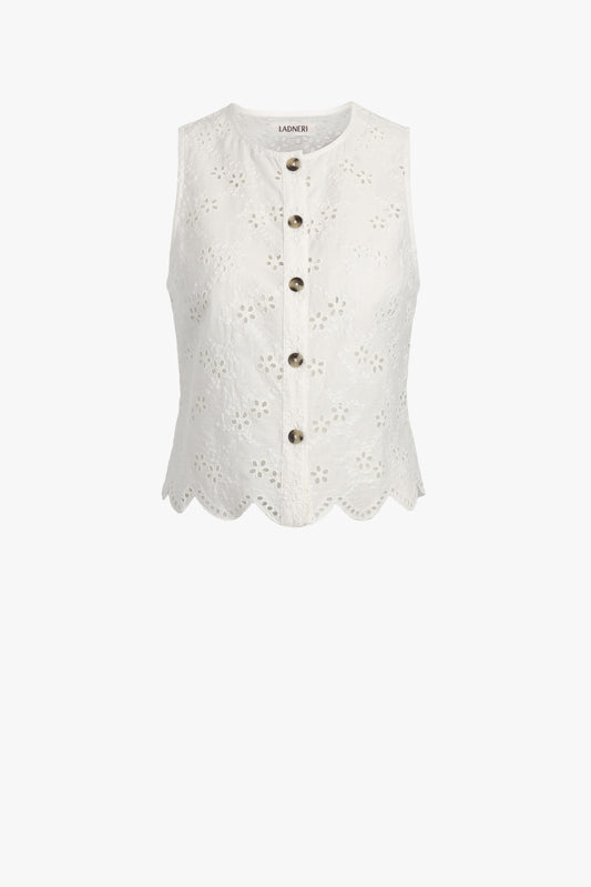 Louise Vest in White by Ladneri - Anita Hass