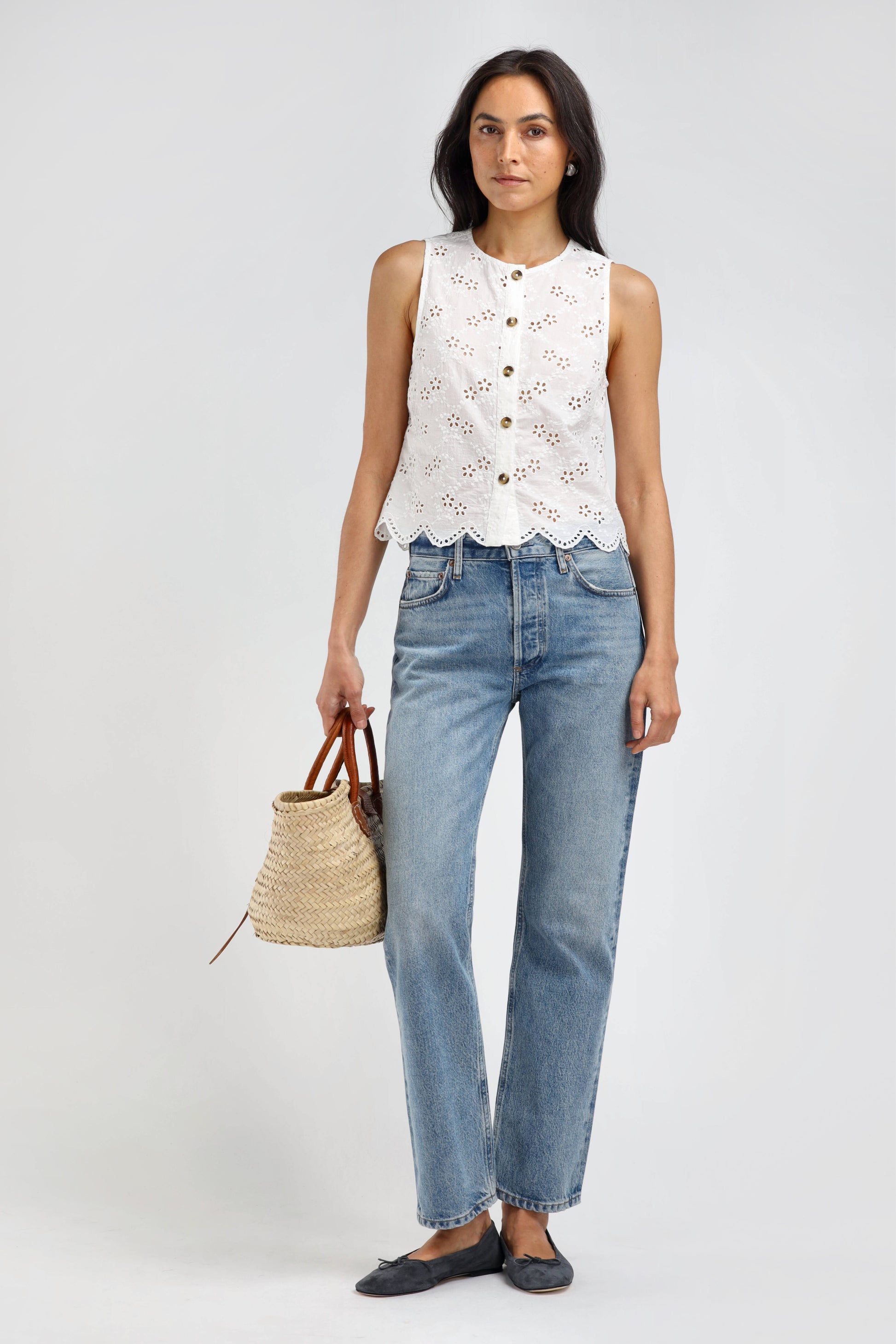 Louise Vest in White by Ladneri - Anita Hass