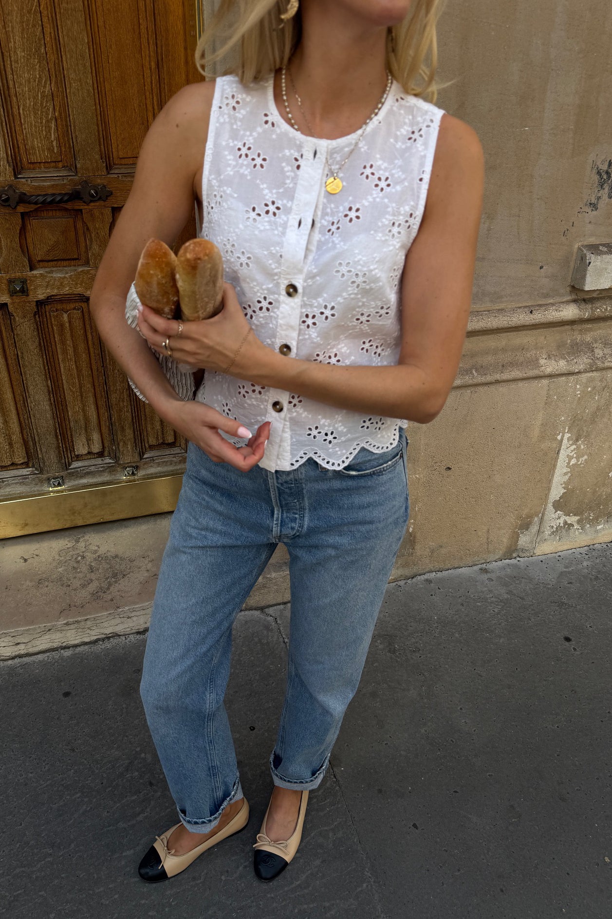 Louise Vest in White by Ladneri - Anita Hass