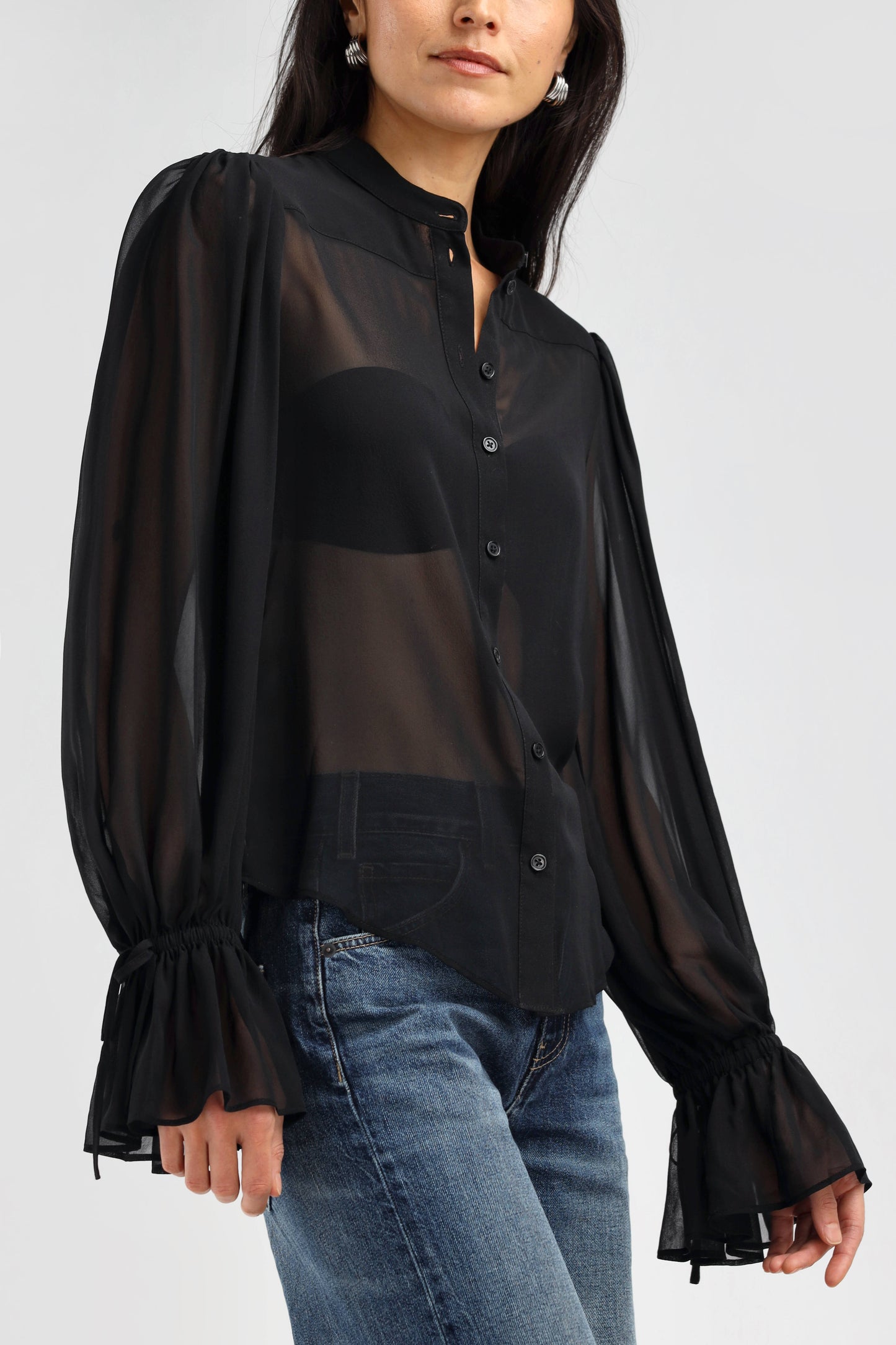 Elise Blouse in Black – Ladneri 