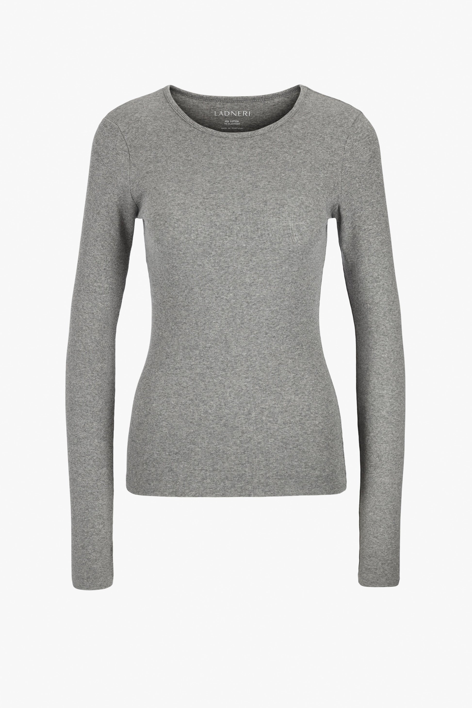 Longsleeve Line in Grau Melange – Ladneri