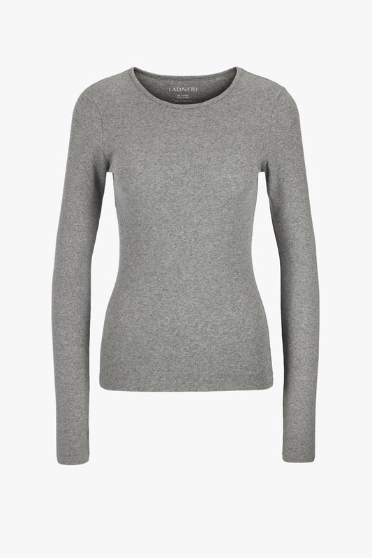 Longsleeve Line in Grau Melange – Ladneri