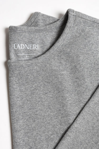 Longsleeve Line in Grau Melange – Ladneri