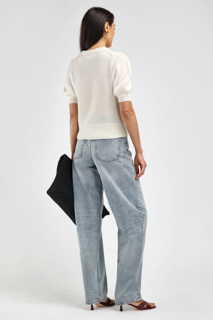 Poupette Soleil Sweater in White by Ladneri - Anita Hass