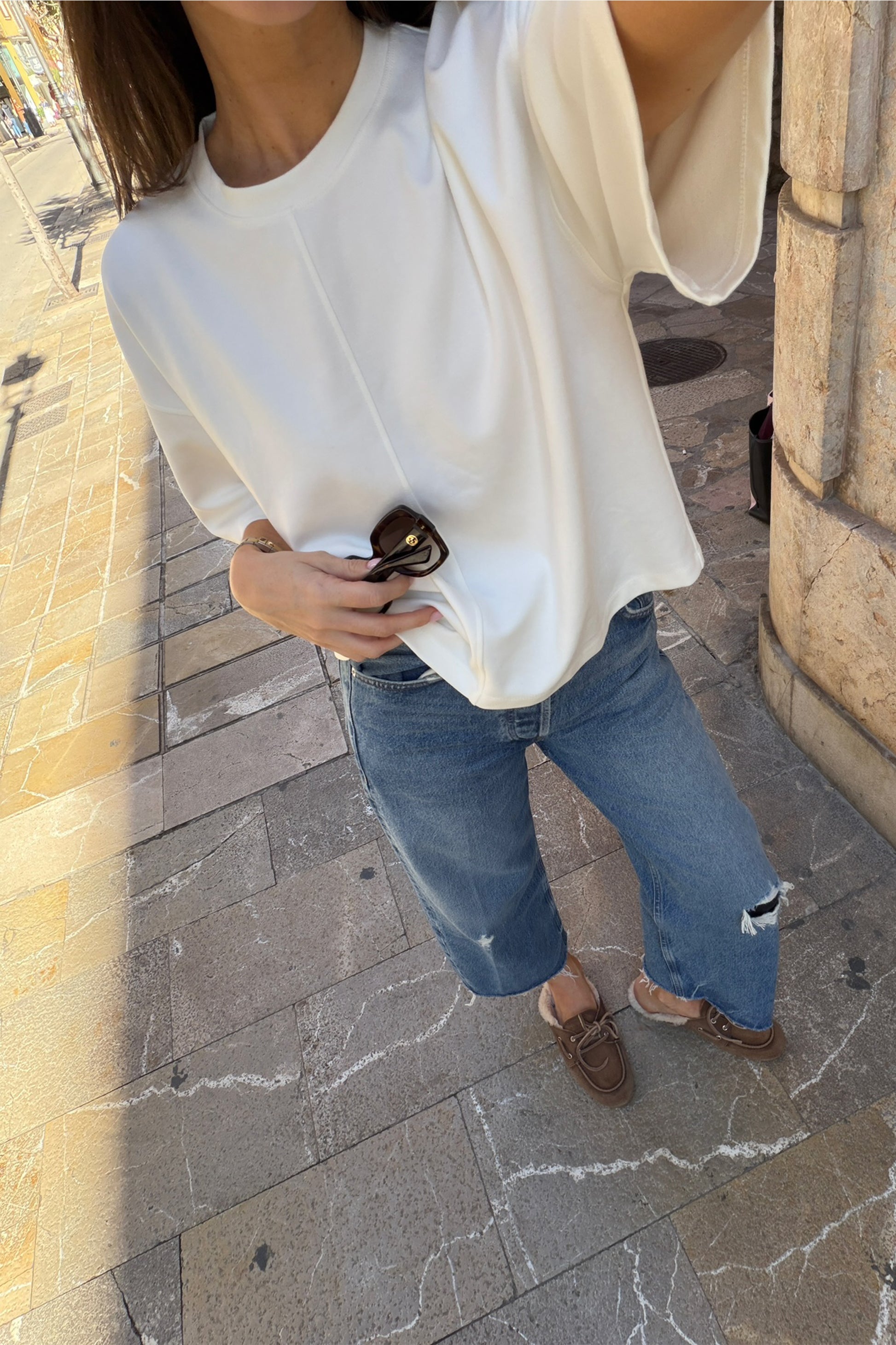 T-Shirt Elodie in Off White – Ladneri 