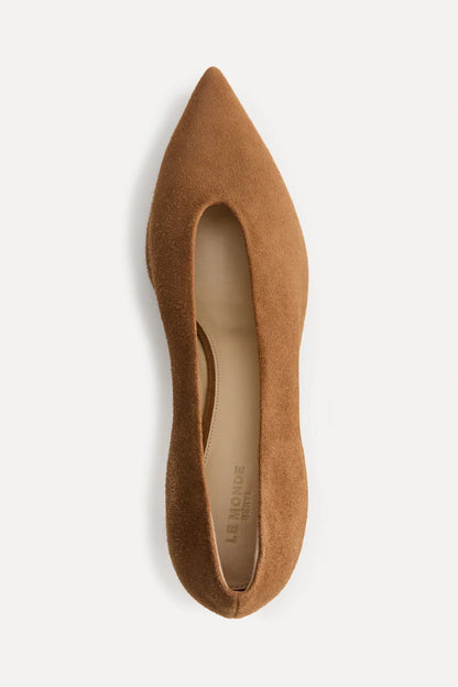 Kitten Heel Babouche in Suede Mokka