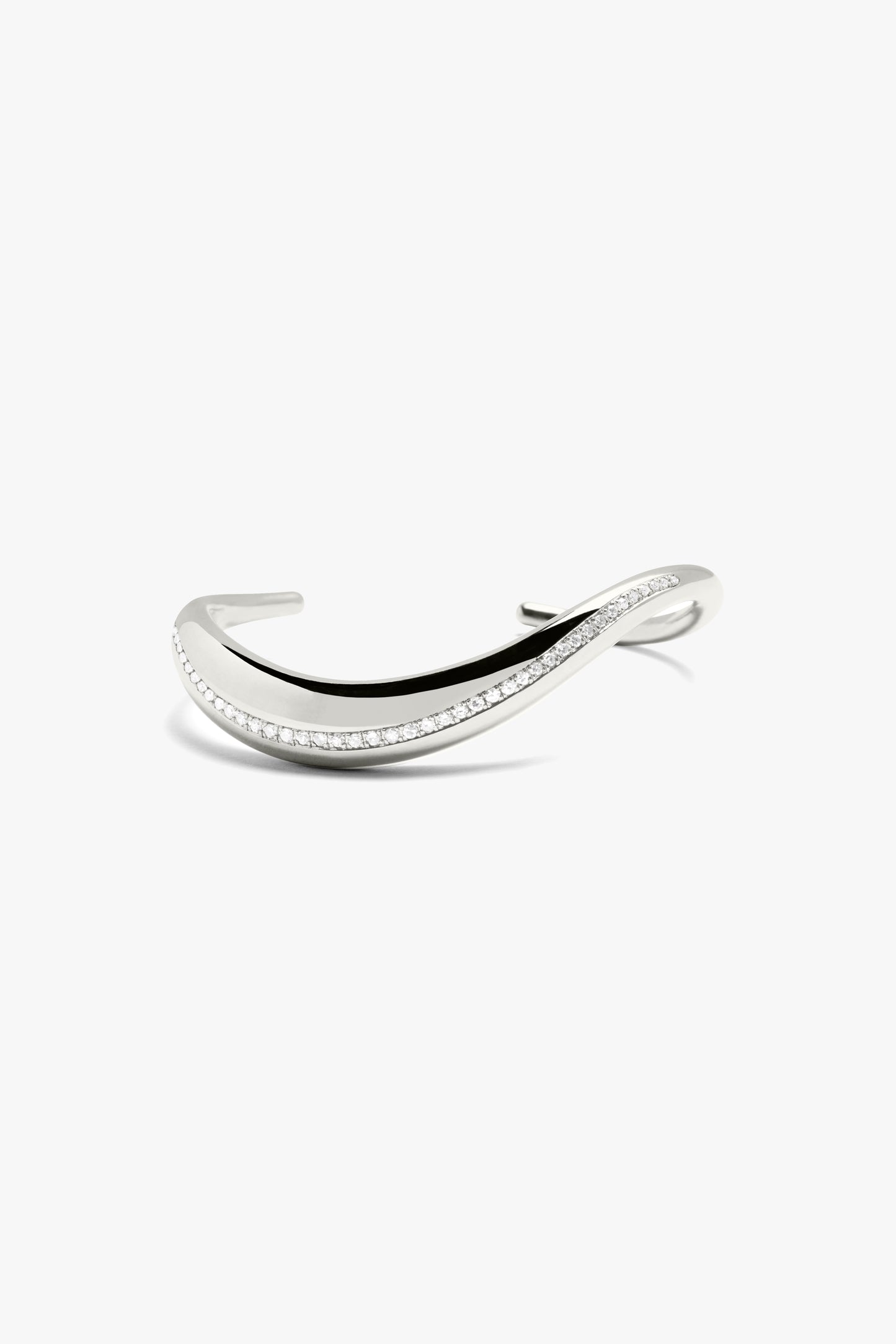 Curvy Diamonds Silver Bangle by Lilian von Trapp - Anita Hass