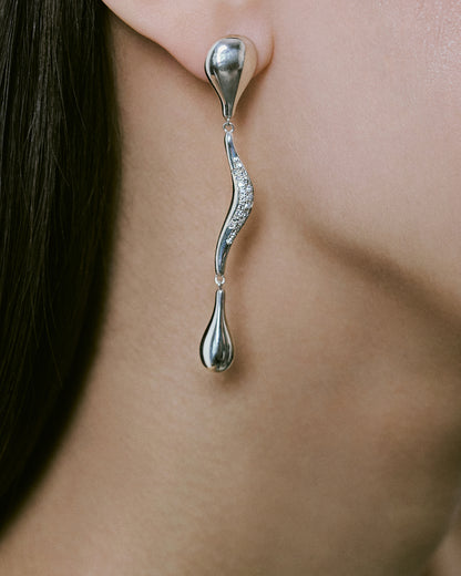 Ohrringe Diamonds Drops in Silber Lilian von Trapp