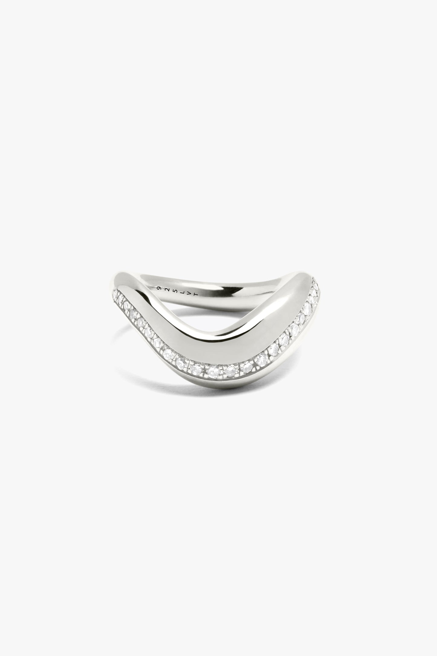 Curvy Diamonds Ring in Silver by Lilian von Trapp - Anita Hass