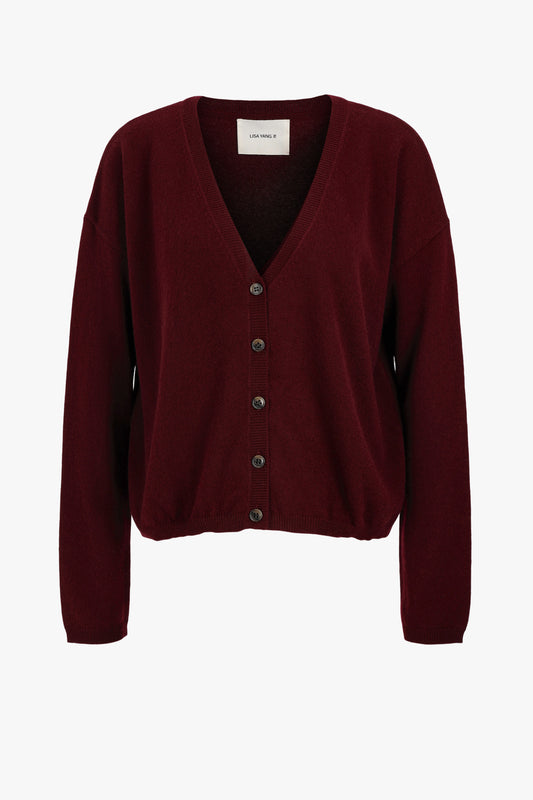 Cardigan Abby in Deep Plum Lisa Yang