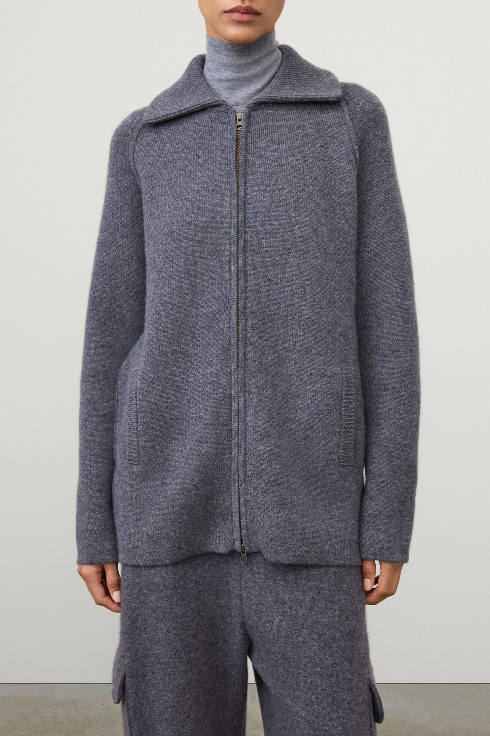 Gardenia Cardigan in Graphite by Lisa Yang and Anita Hass