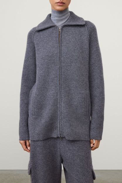 Gardenia Cardigan in Graphite by Lisa Yang and Anita Hass