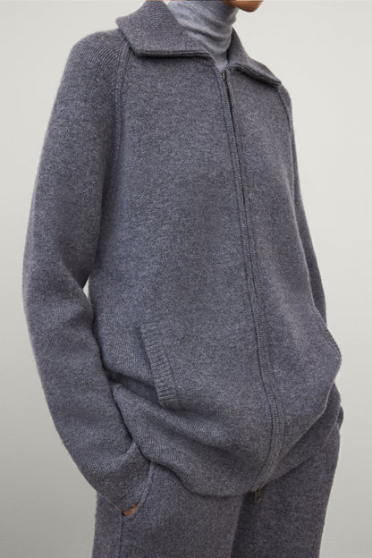 Gardenia Cardigan in Graphite by Lisa Yang and Anita Hass