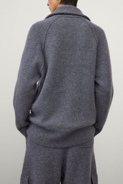 Gardenia Cardigan in Graphite by Lisa Yang and Anita Hass