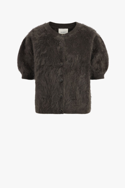 Cardigan Lucianne in Dark Fern Brushed Lisa Yang