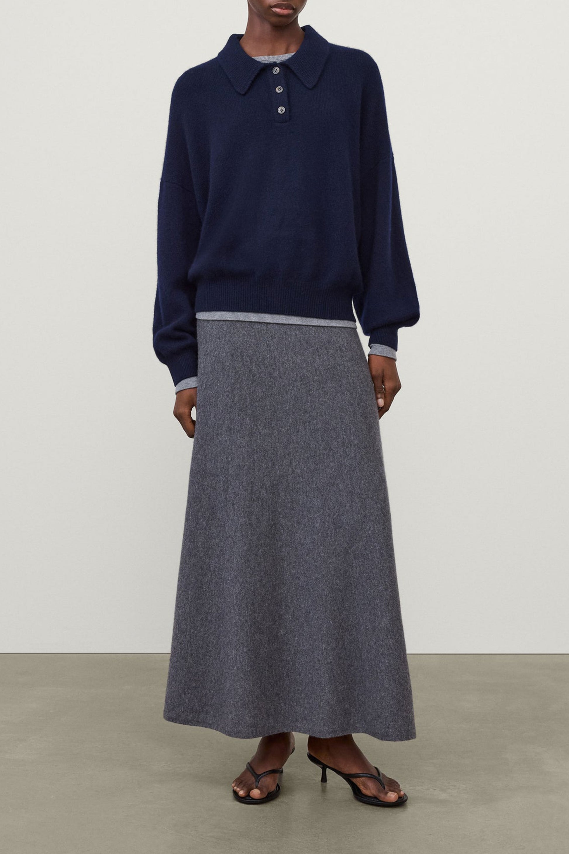 Etta Sweater in Navy by Lisa Yang - Anita Hass