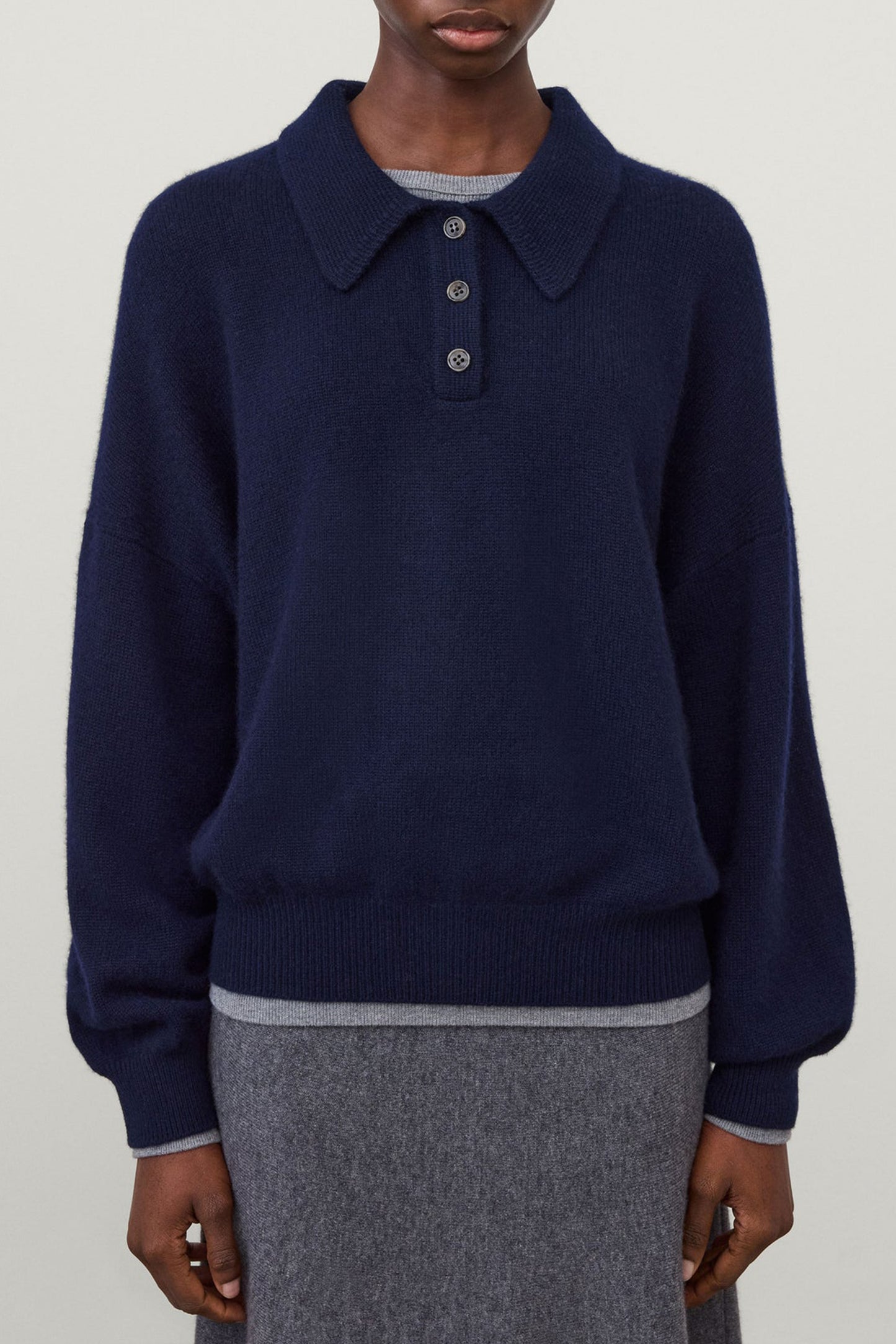 Etta Sweater in Navy by Lisa Yang - Anita Hass