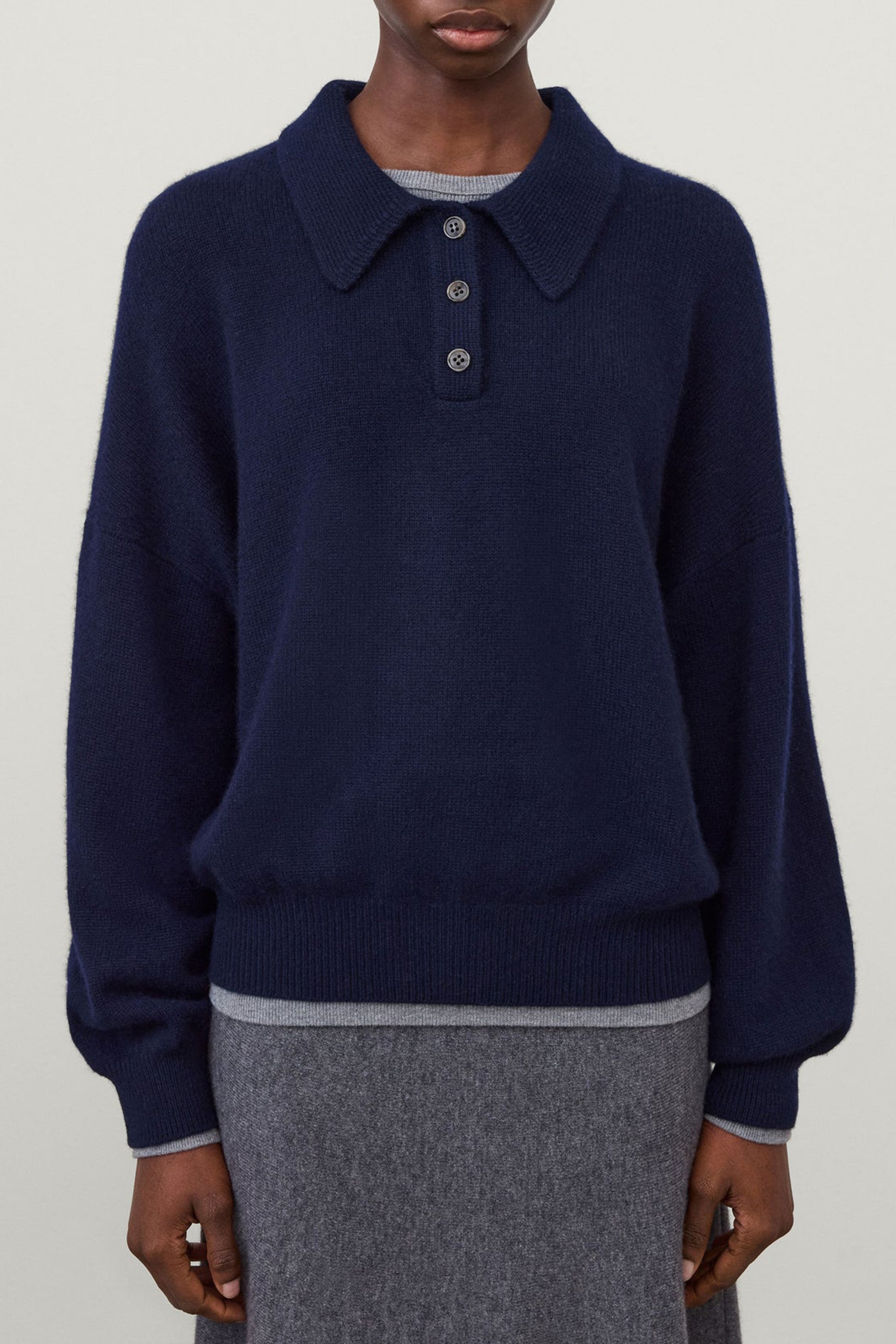 Etta Sweater in Navy by Lisa Yang - Anita Hass