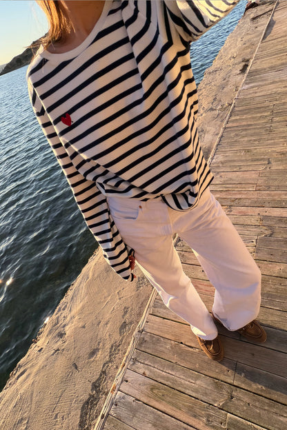 Longsleeve 'Heart' in Navy/IvoryAnita Hass - Anita Hass