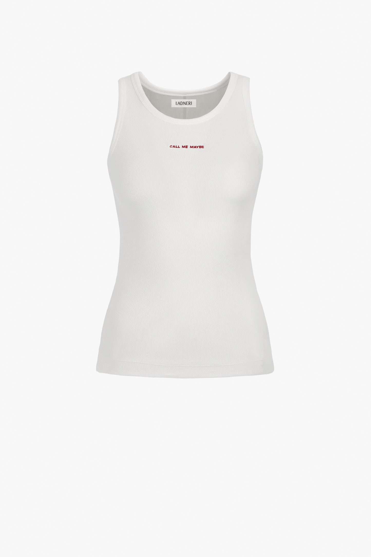 Tank Top La Coeur Embroidery in Weiß – Ladneri 