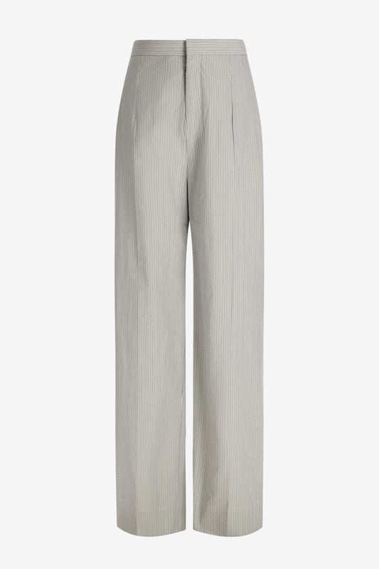 Hose Moss in Grey Stripes Maison Jejia