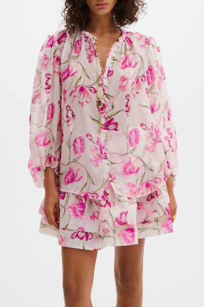 Minoa Blouse in Tulip Pink by Malina - Anita Hass