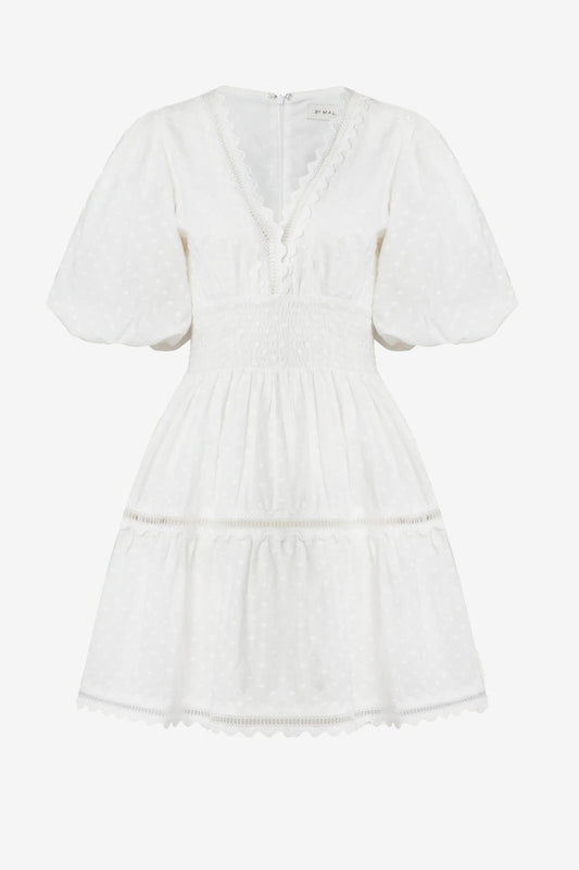 Elvira Dress in White Malina - Anita Hass