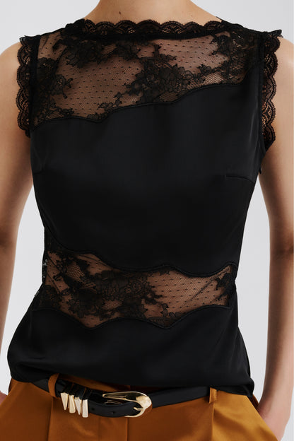 Top Desire Lace in Black Malina - Anita Hass