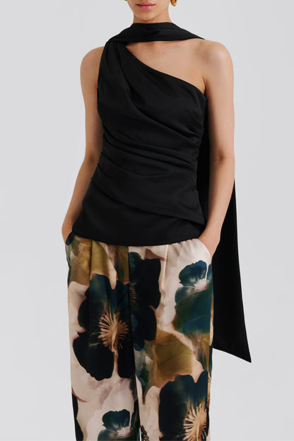 Top Nelly in Schwarz Malina