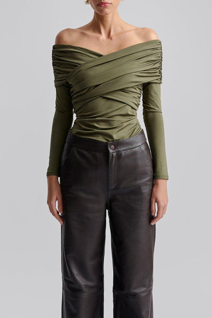 Top Siri in Olive Malina