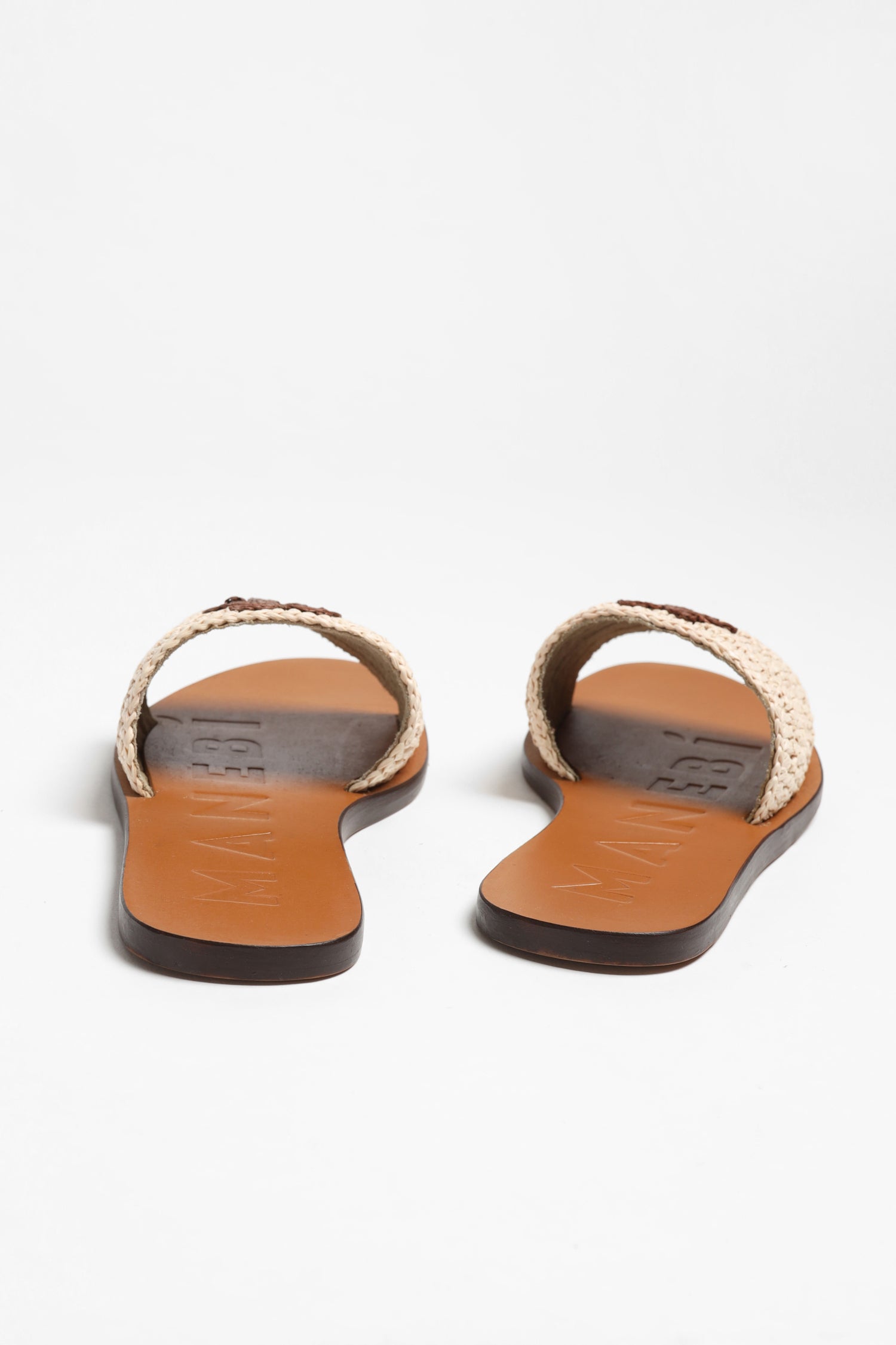 Sandale Raffia in Natural/Cocoa Palm Manebi