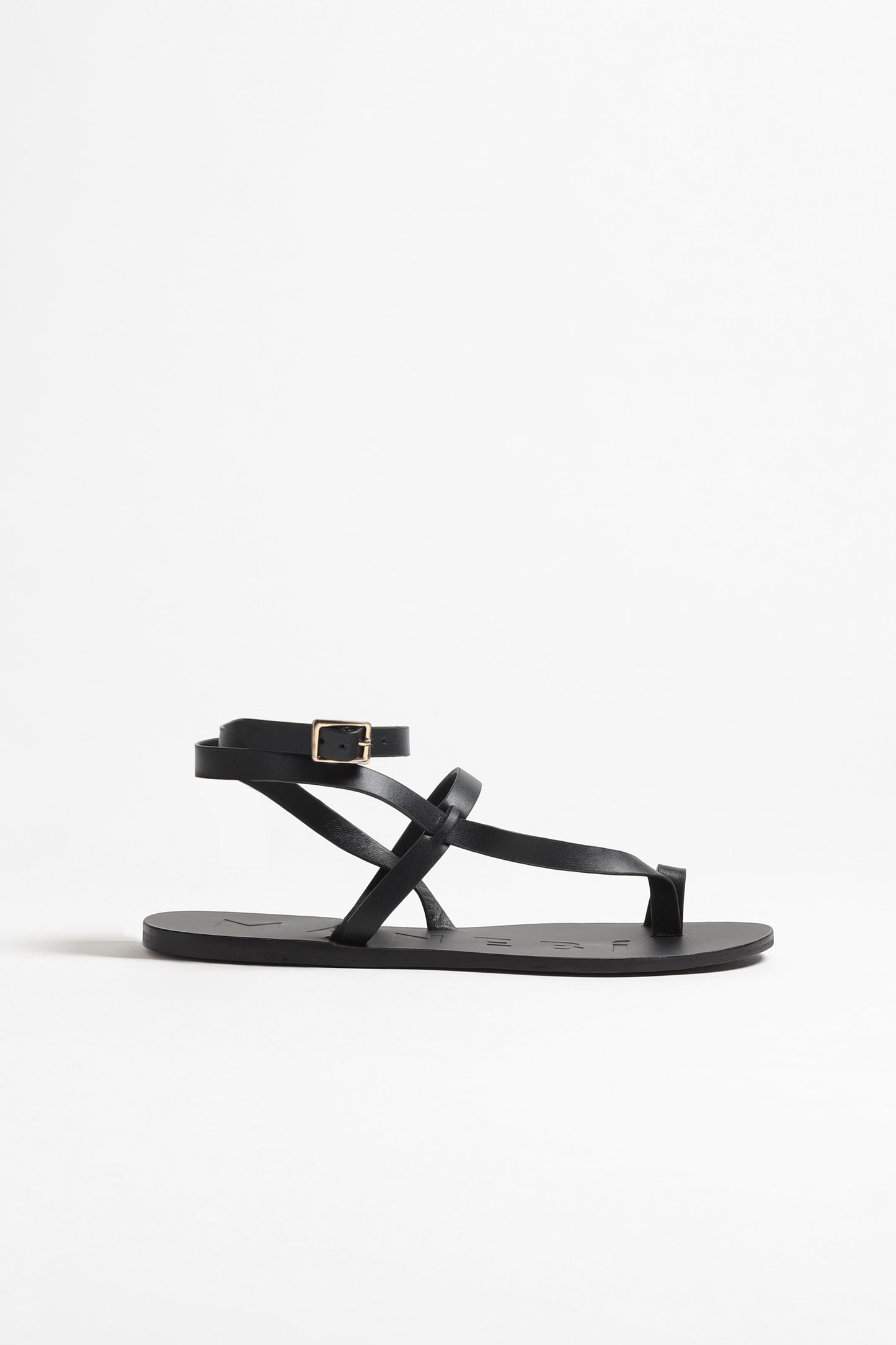 Toeloop Sandals in Black by Manebi - Anita Hass