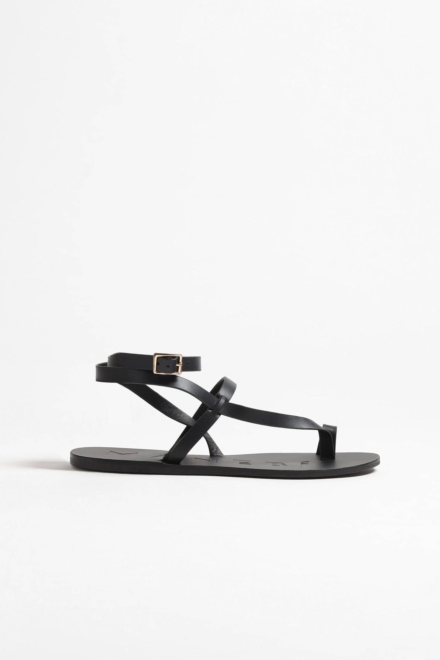 Toeloop Sandals in Black by Manebi - Anita Hass