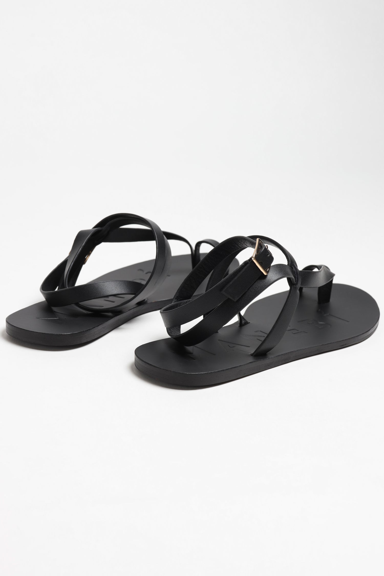 Toeloop Sandals in Black by Manebi - Anita Hass
