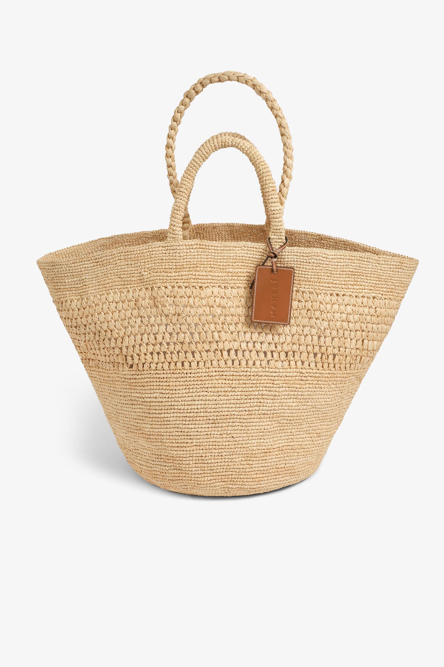 Fiji Raffia Bag in Natural Manebi - Anita Hass