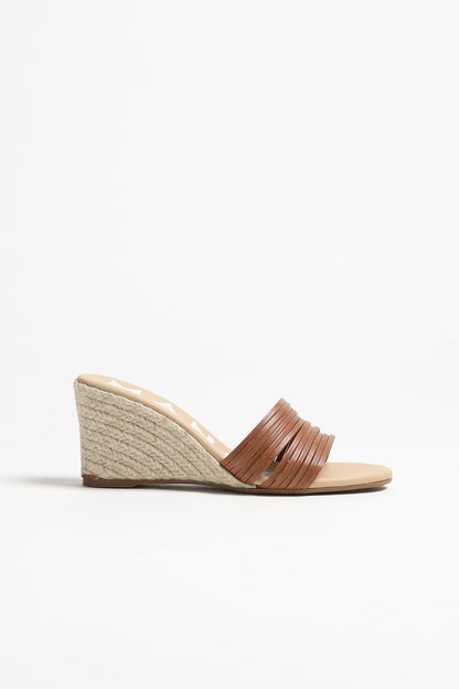 Multi-Strap Wedges in TanManebi - Anita Hass