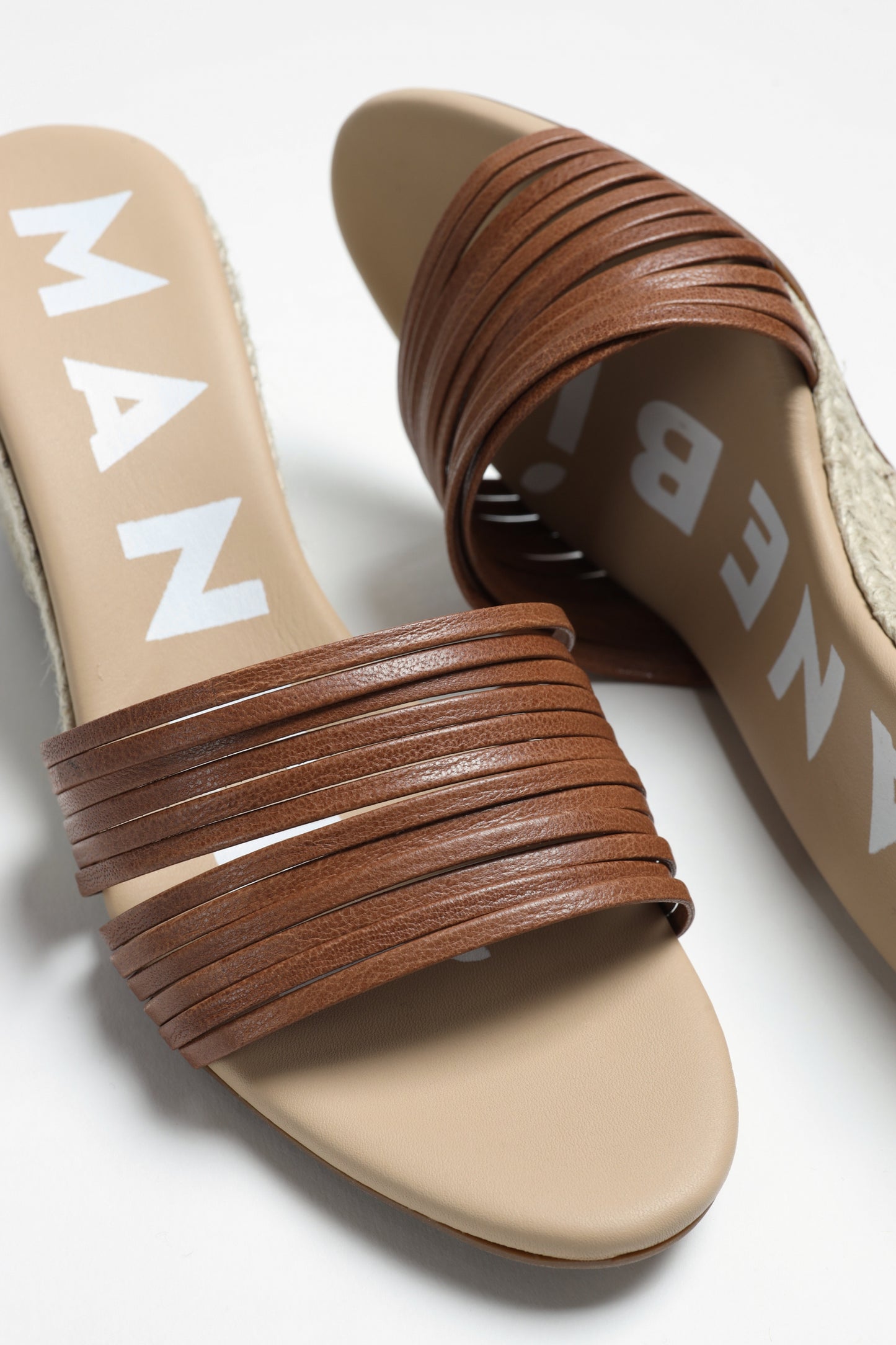 Multi-Strap Wedges in TanManebi - Anita Hass