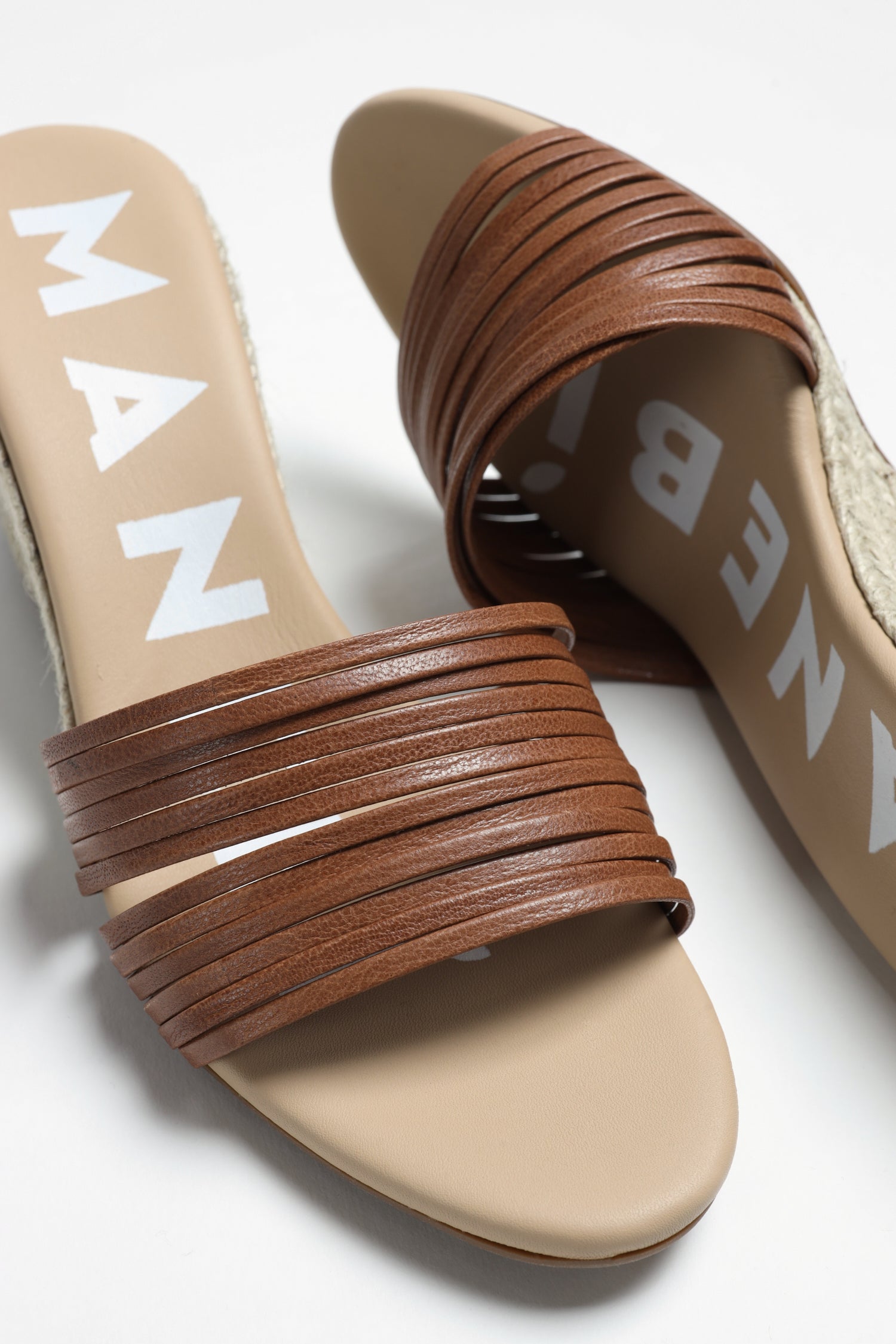 Multi-Strap Wedges in TanManebi - Anita Hass