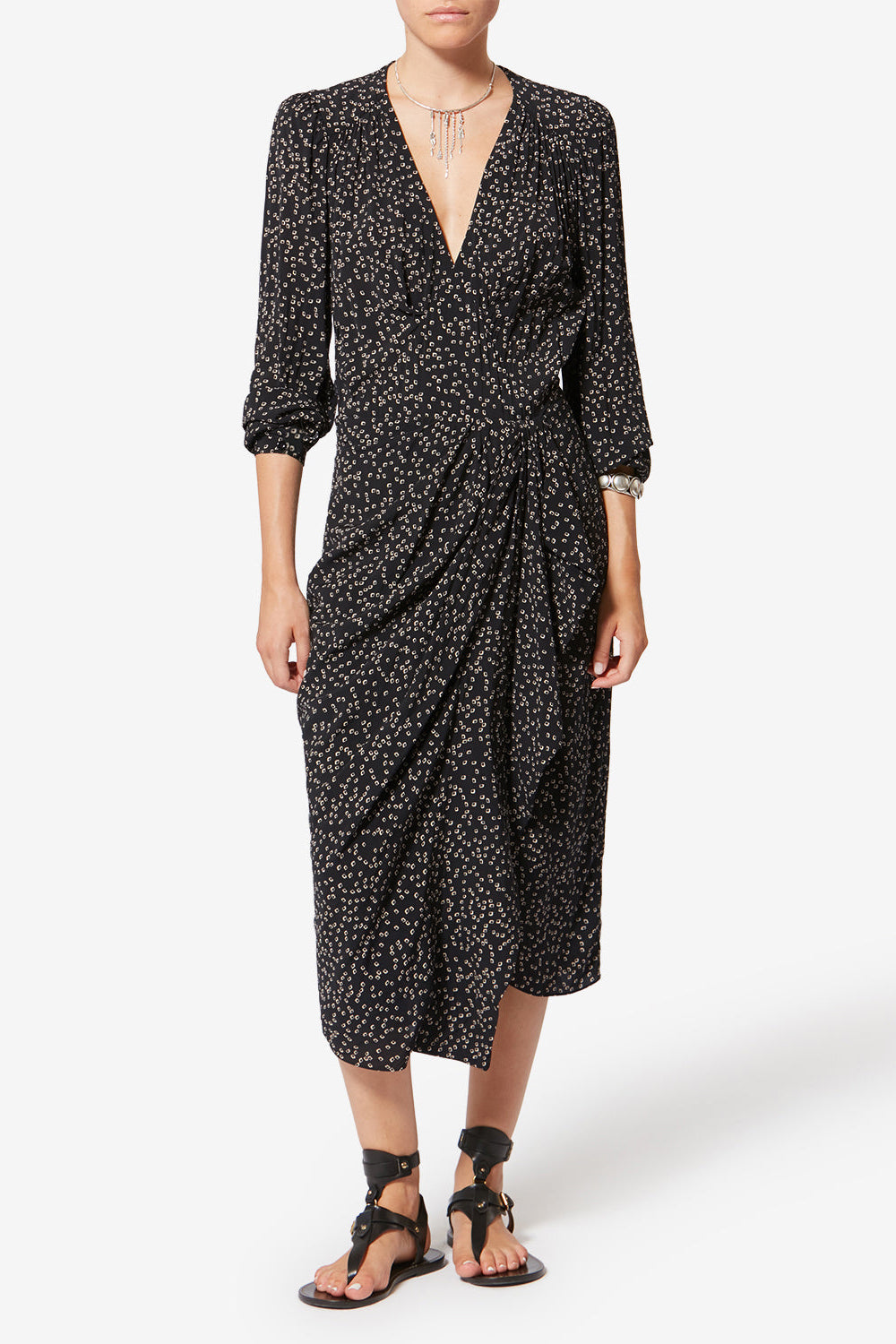 Kleid Daylia in Schwarz/Creme Marant Etoile
