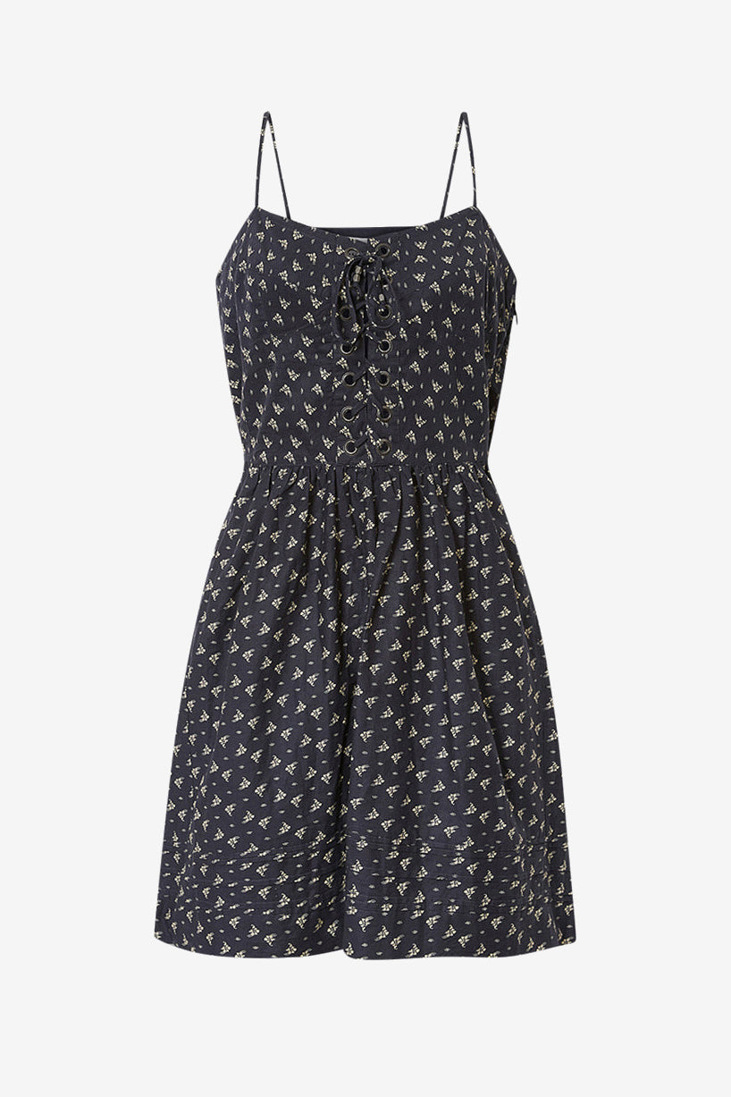 Dryma Dress in Black/Ecru by Marant Etoile - Anita Hass