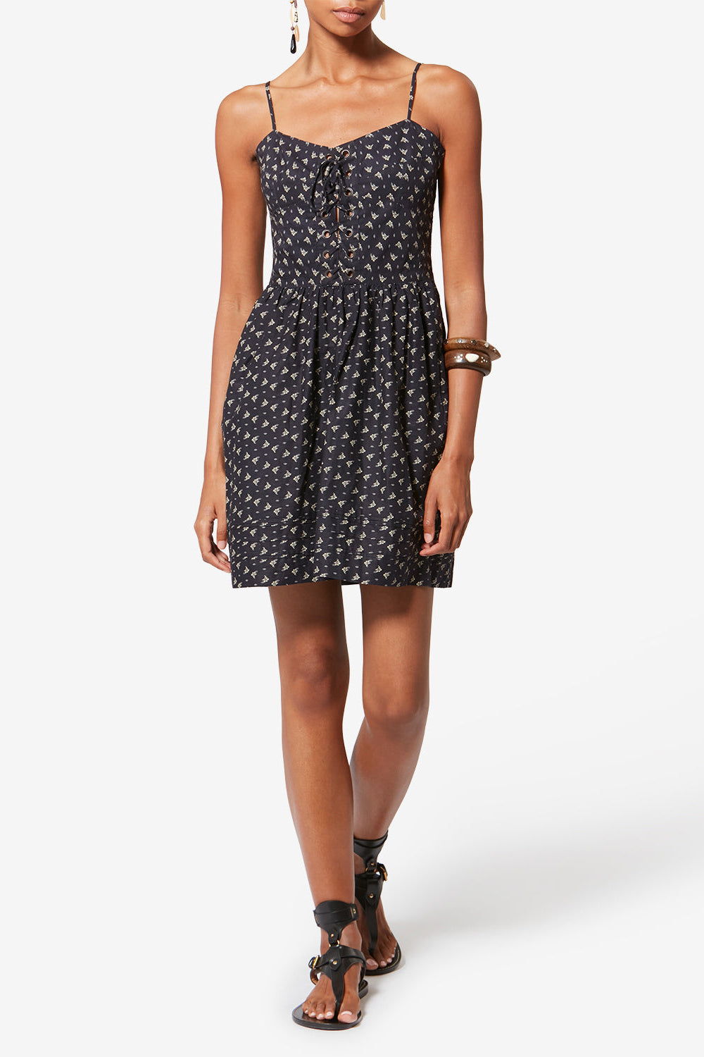 Dryma Dress in Black/Ecru by Marant Etoile - Anita Hass