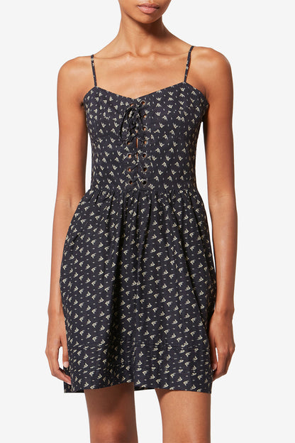 Dryma Dress in Black/Ecru by Marant Etoile - Anita Hass