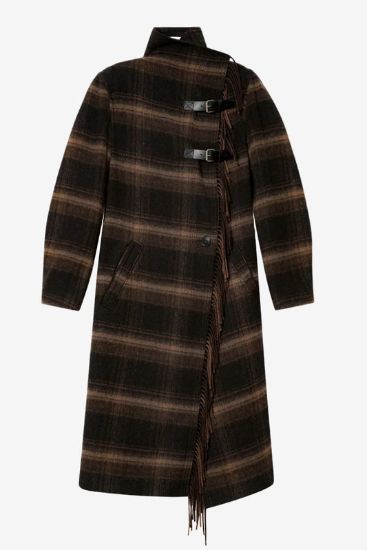 Mantel Gihan in Schwarz/Khaki Marant Etoile