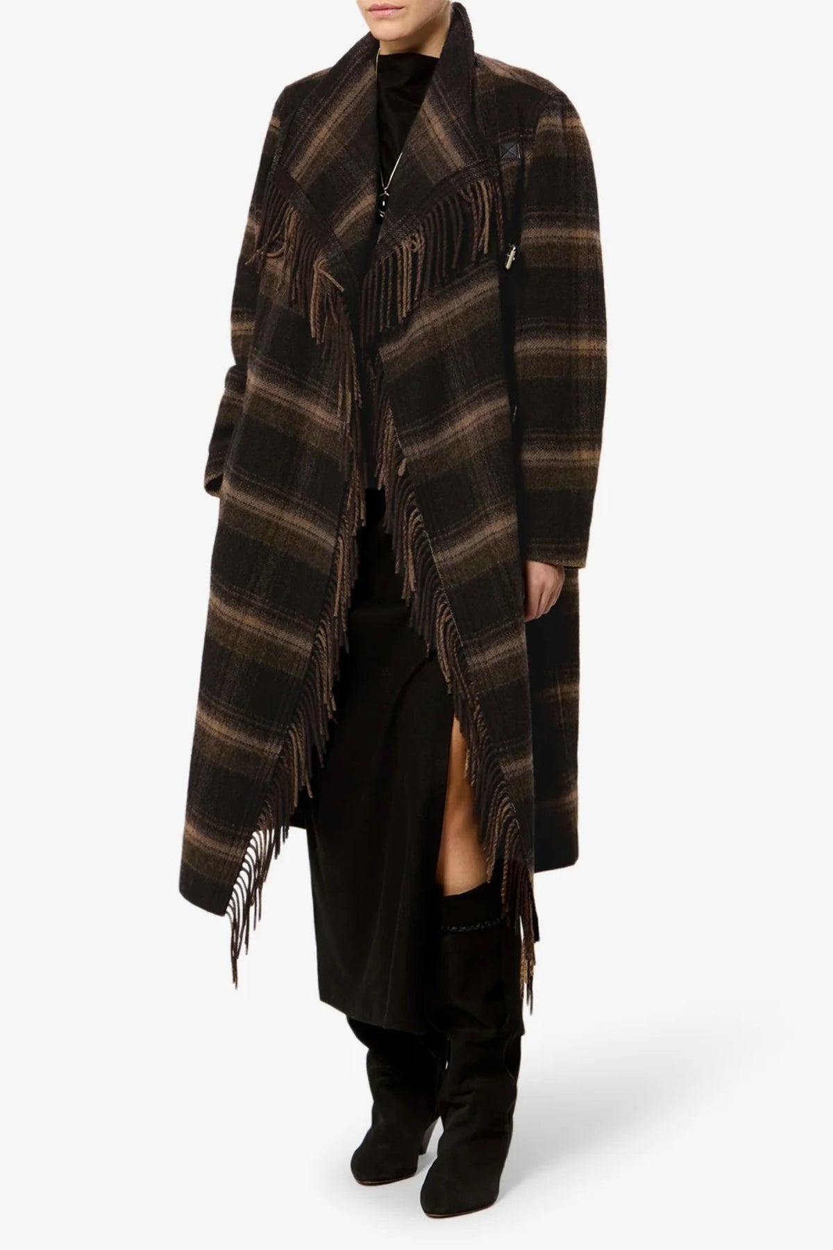 Mantel Gihan in Schwarz/Khaki Marant Etoile