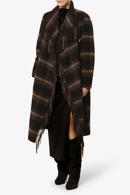 Mantel Gihan in Schwarz/Khaki Marant Etoile