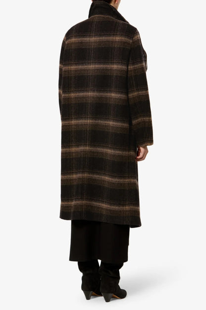 Mantel Gihan in Schwarz/Khaki Marant Etoile
