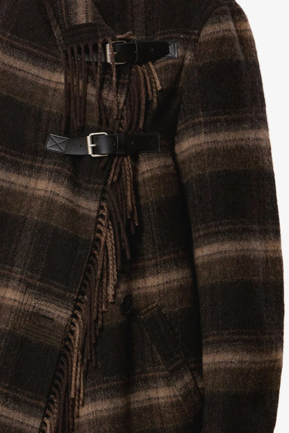 Mantel Gihan in Schwarz/Khaki Marant Etoile