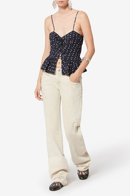 Top Dolma in Black/Ecru Marant Etoile - Anita Hass